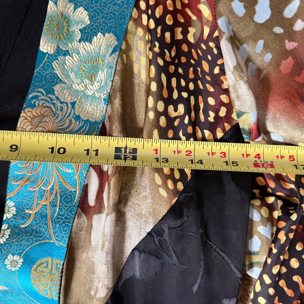 ✨ Boho Patchwork Kimono Jacket / Embroidered Frog… - image 7